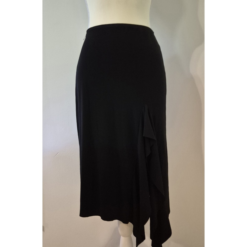 Vtg Y2K Wet Seal Asymmetric Ruffle Midi Skirt Whimsigoth Mall Goth Fairy Grunge